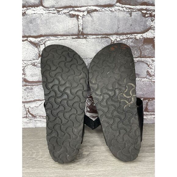 Birkenstock Gizeh Black Leather Thong Cork Strap Sandals Women Sz 37EU/6.5M US - Picture 8 of 16